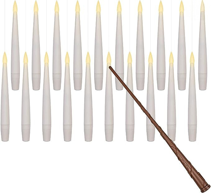 Enchanted Floating Candles with Wizard Wand Remote